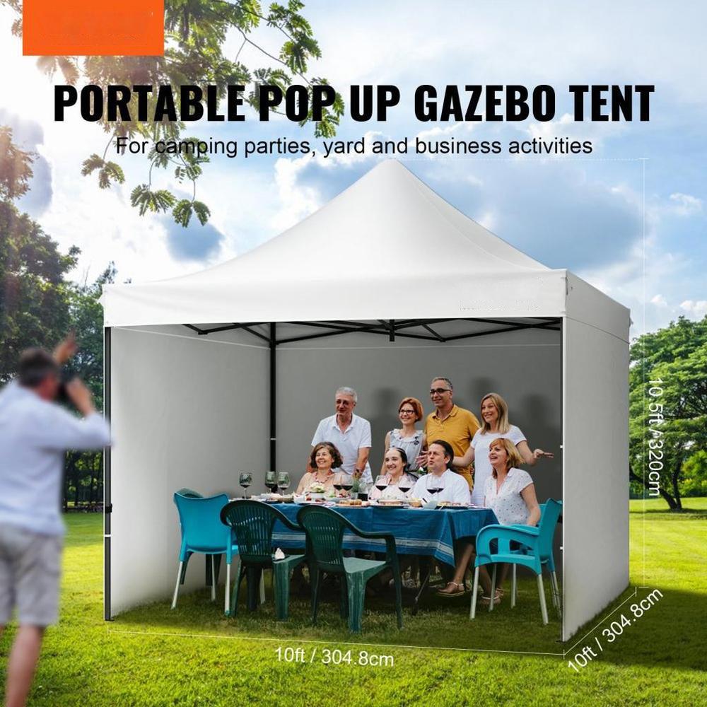 10x10 FT Pop up Canopy with Removable Sidewalls, Instant Canopies Portable Gazebo & Wheeled Bag, UV Resistant Waterproof, Enclosed Canopy Tent for Outdoor Events, Patio, Backyard, Party, Camping