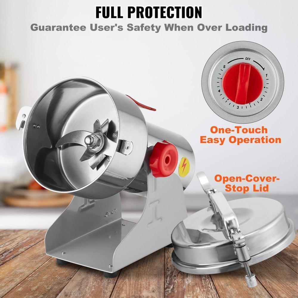 1000g Commercial Electric Spice and Grain Grinder High Speed
