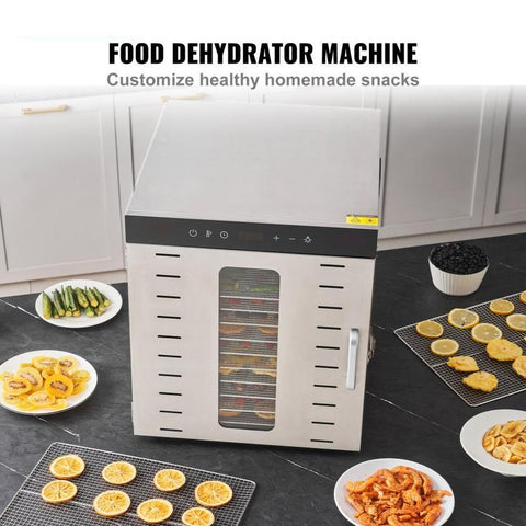 Food Dehydrator Machine, 10 Stainless Steel Trays, 1000W Electric Food Dryer with Digital Adjustable Timer & Temperature for Jerky, Herb, Meat, Beef, Fruit, Dog Treats and Vegetables