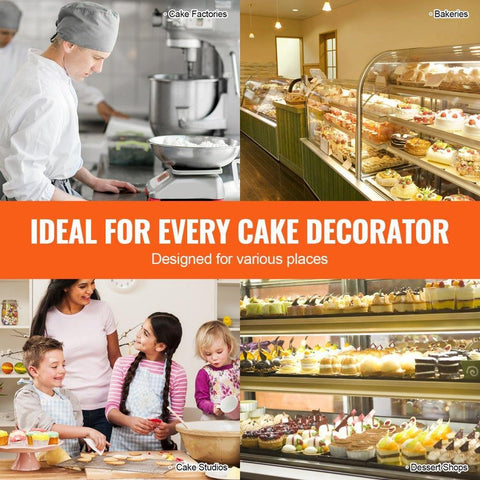 Cake Decorating Machine Cake Frosting Spreading for 4" to 16" Cake Pink
