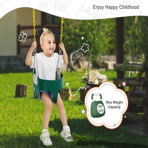 Toddler Swing Seat High Back Full Bucket Baby Swing with 150 lbs Support
