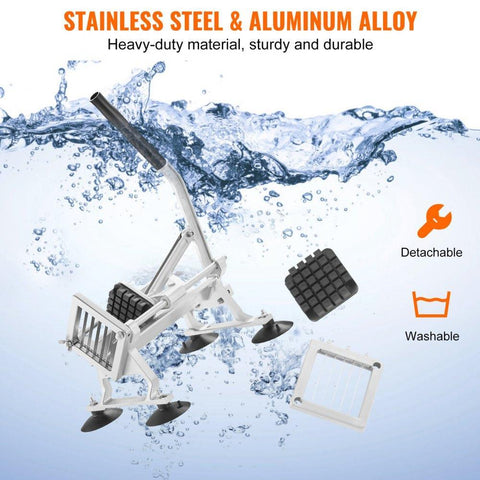 Commercial Vegetable Slicer, 1/2 inch Fruit Slicer, Stainless Steel and Aluminum Alloy Vegetable Cutter Slicer Machine, Manual Slicer with Non-slip Feet, for Radishes, Onions, Potatoes, Lemons