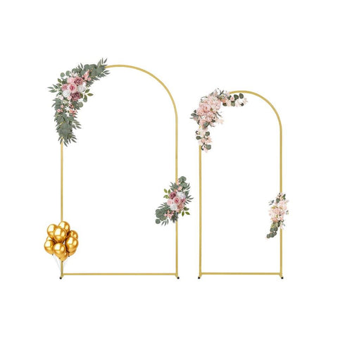 Metal Arch Backdrop Stand Set of 2 Stand with Case Connection for Wedding