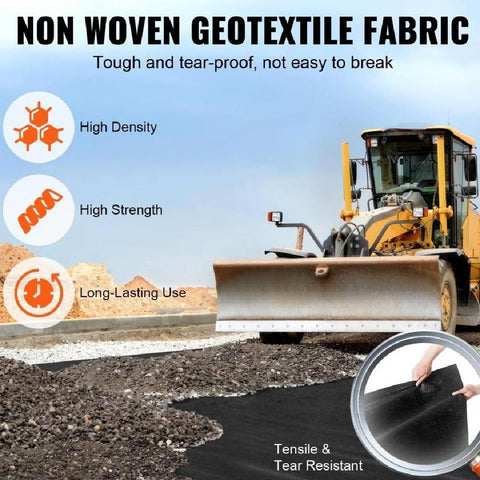 Driveway Fabric, 15x20FT Non Woven Geotextile Fabric for Landscaping, Heavy Duty Garden Weed Barrier Fabric, 4OZ Landscape Fabric, French Drains Drainage Fabric, Ground Cover Weed Control Fabric