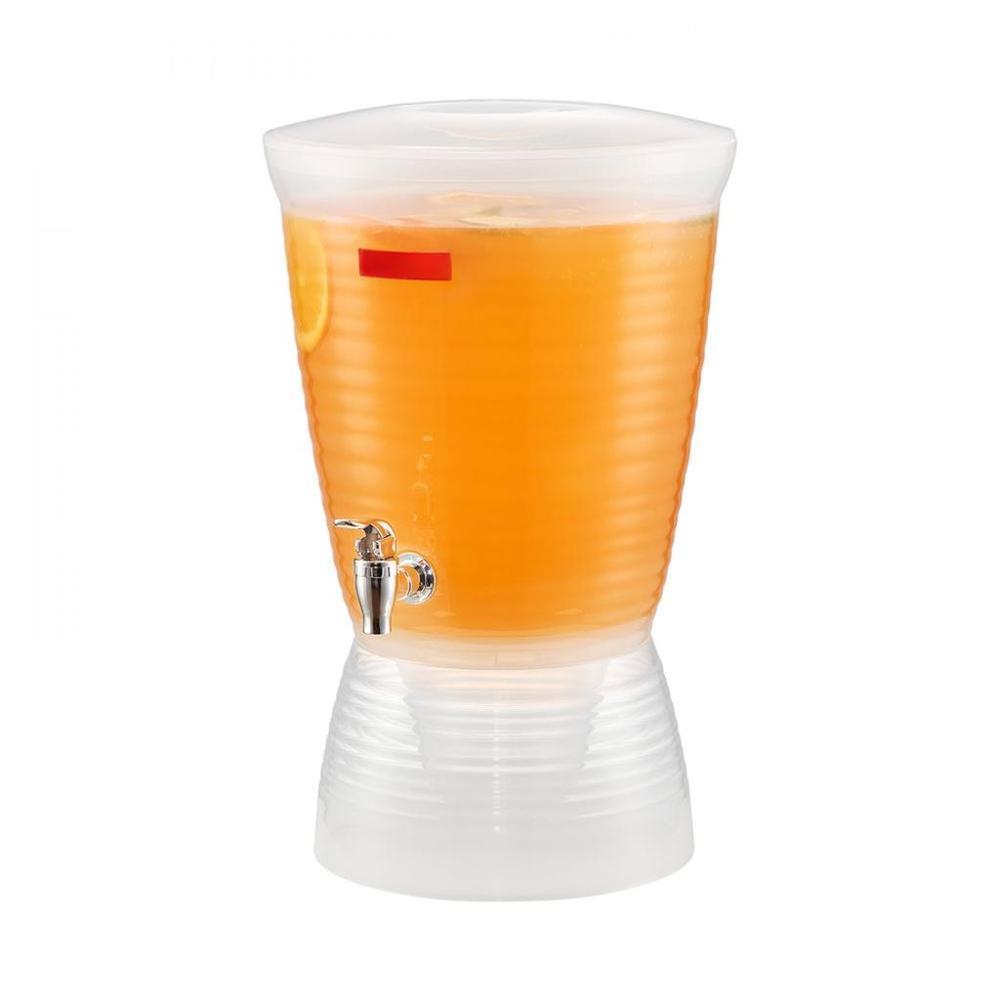 Beverage Dispenser, 2.64 Gallon Drink Dispenser for Parties, Plastic Juice Dispensers with Spigot Ice Chamber, Iced Tea Lemonade Juice Water Dispensers, for Restaurants, Hotels, Parties