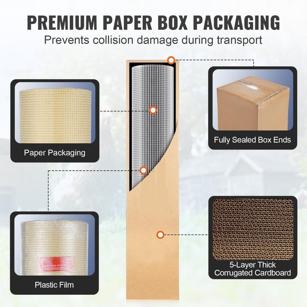 Hardware Cloth, 1/4 inch 48in x 100 ft 23 Gauge, Hot Dipped Galvanized Wire Mesh Roll, Chicken Wire Fencing, Wire Mesh for Rabbit Cages, Garden, Small Rodents