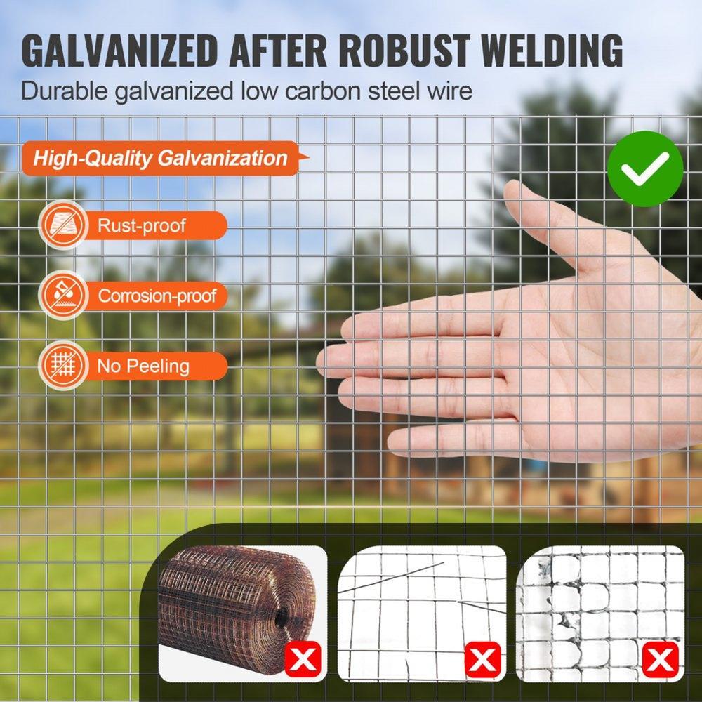 Hardware Cloth 24in x 100ft 19 Gauge Half Inch Hot Dipped Galvanized Wire Mesh Roll for Chicken Fencing Rabbit Cages Garden and Rodent Control