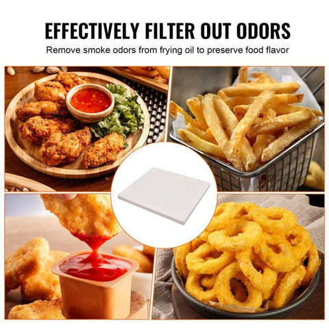Fryer Filter Paper, 100 Sheets, 19.3" x 16.1", Replacement Deep Fryer Filter Sheets for 18L/38L Commercial Mobile Fryer Filter Machine, for Restaurant, Fast Food Shop, Carnival Concession Stand