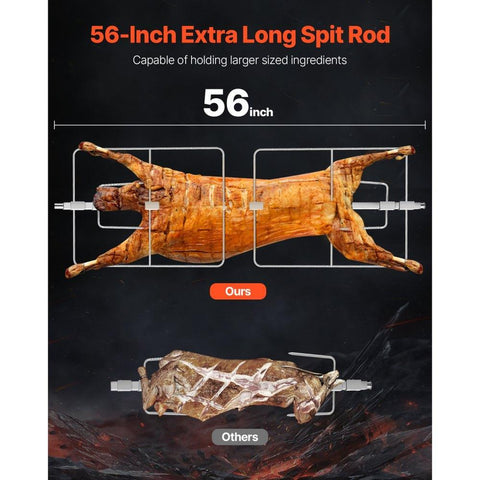 Roaster Spit Rotisserie BBQ Grill Pig Lamb Chicken Roaster with Cover 60W 286LBS
