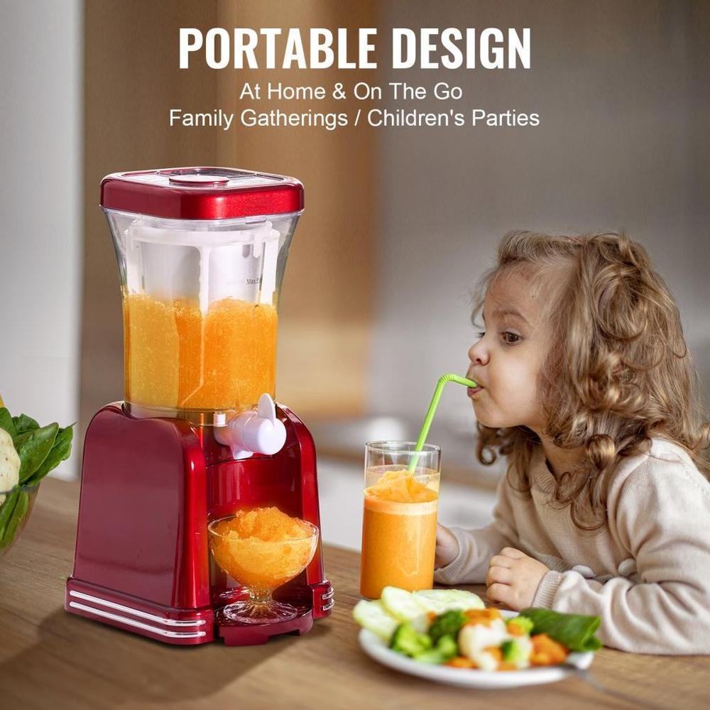 Slushy Machine for Home, 32oz Tank Home-use Margarita Machine, Smoothie Frozen Drink Maker with Food-grade Materials, Slushie Machine for Home DIY, Kids' Parties, Red