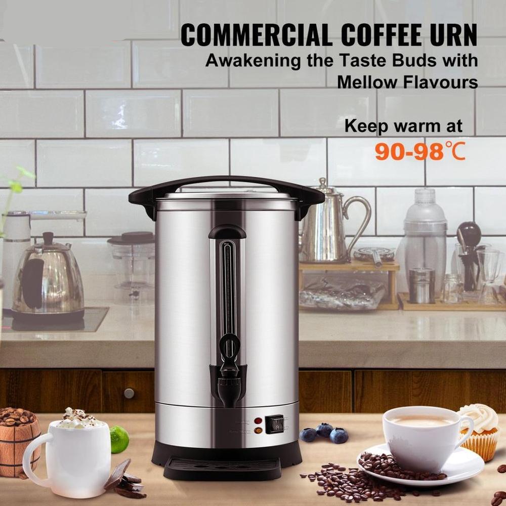 Commercial Coffee Urn 65 Cup Stainless Steel Coffee Dispenser Fast Brew