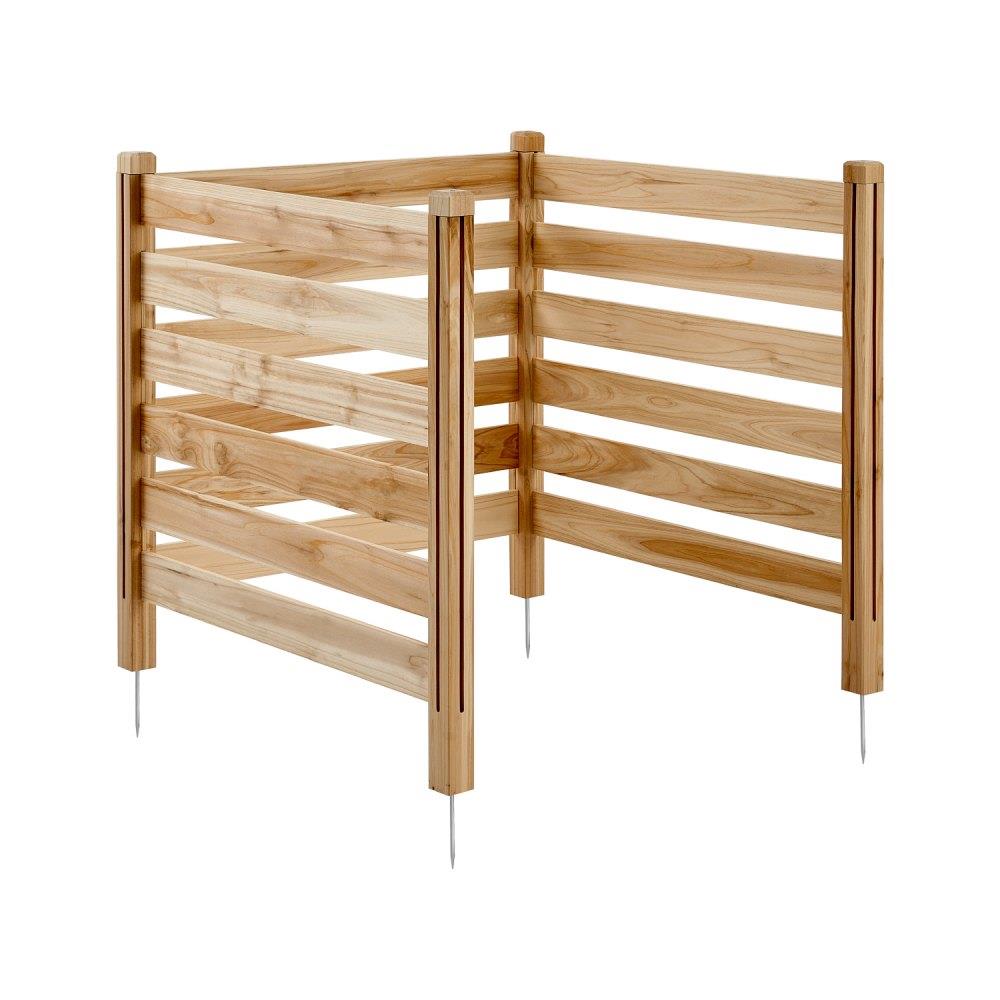 Wood Privacy Fence 3 Panels Slatted Air Conditioner Cover 36 x 36 in