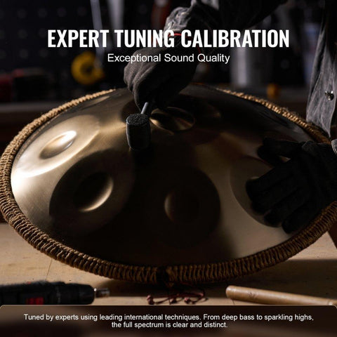 Handpan Drum 22 in 10 Notes D Minor Hand Drum Instrument with Mallet