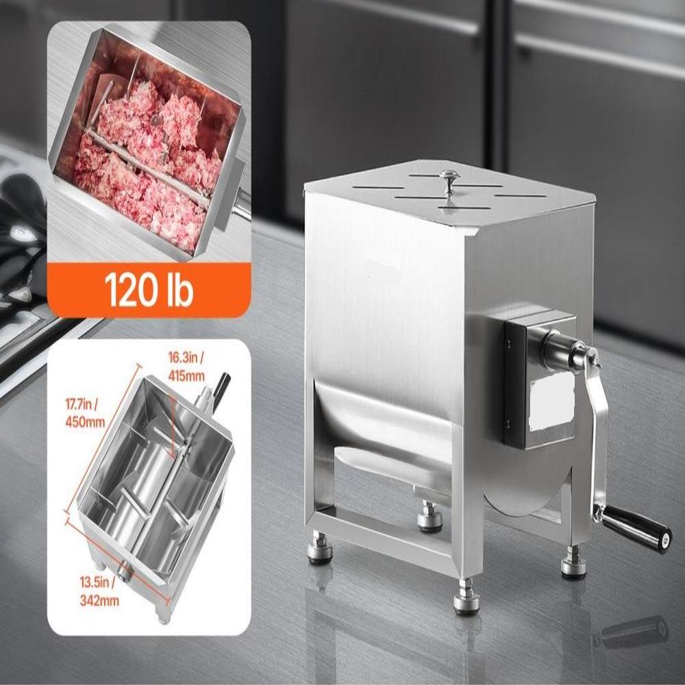 Manual Meat Mixer 120L Fixed Tank Mixing Max 120LB for Meat Sausage Mixer