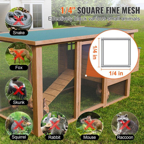 Hardware Cloth, 1/4 inch 48in x 100 ft 23 Gauge, Hot Dipped Galvanized Wire Mesh Roll, Chicken Wire Fencing, Wire Mesh for Rabbit Cages, Garden, Small Rodents