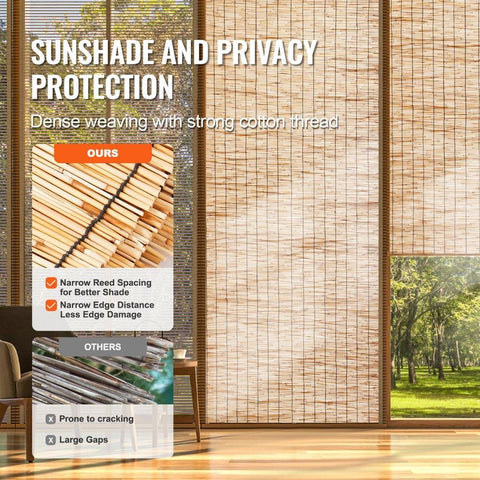 Reed Fence Backyard Landscaping Privacy Blind Fencing Screen 13.3' x 3.3'
