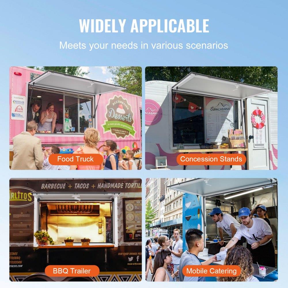 48"L x 36"W Concession Stand Serving Window Food Truck Service Awning