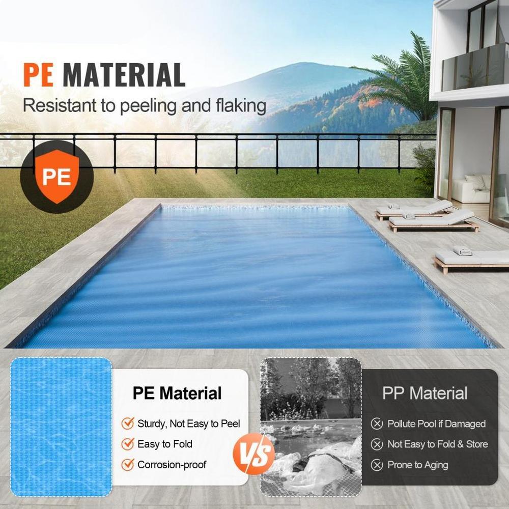 Solar Pool Cover, 40 x 20 ft Rectangle Solar Blanket for Pools, Inground Above Ground Swimming Pool Solar Cover, 16 mil Solar Covers Blue