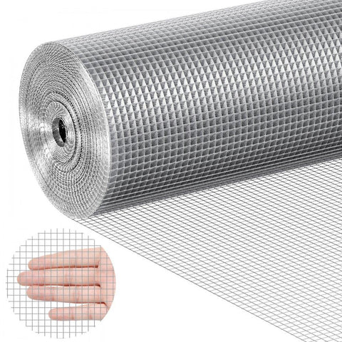 Hardware Cloth, 1/4 inch 48in x 100 ft 23 Gauge, Hot Dipped Galvanized Wire Mesh Roll, Chicken Wire Fencing, Wire Mesh for Rabbit Cages, Garden, Small Rodents