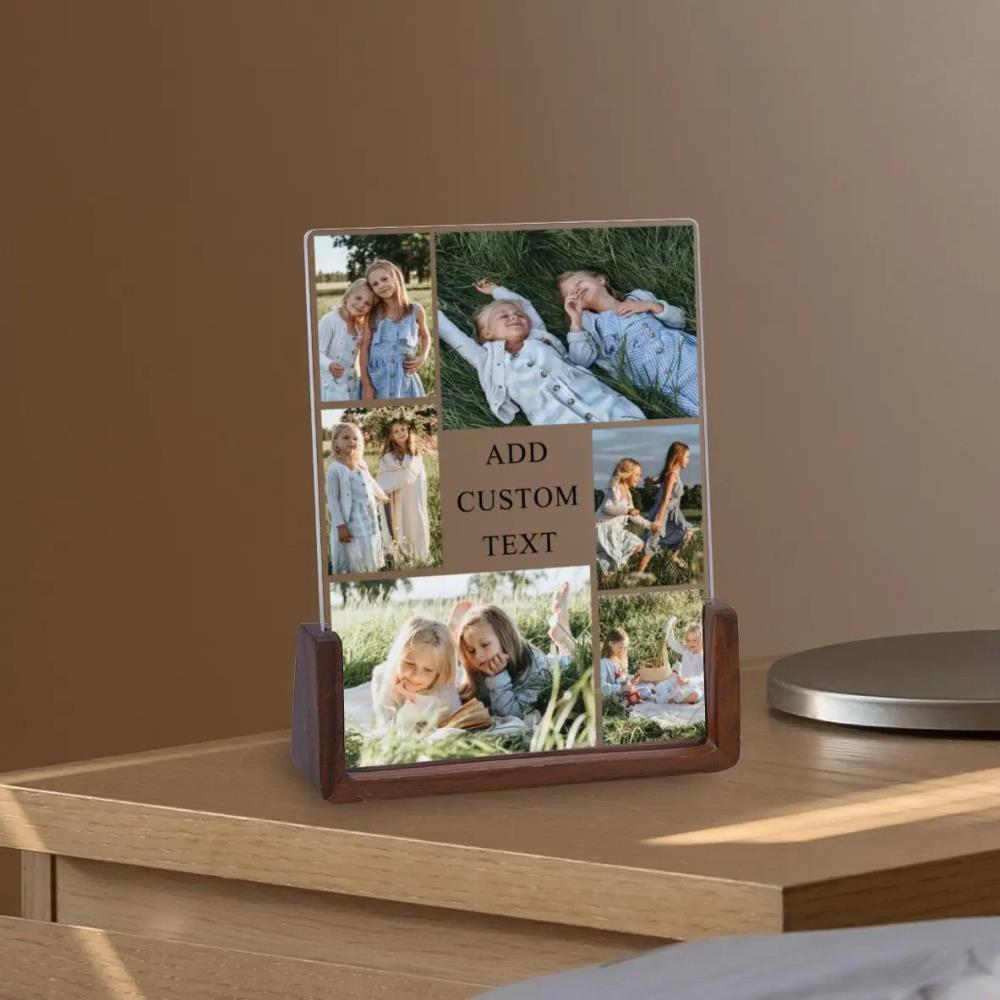 Personalized photo collage frame, suitable for friends travel souvenirs, desktop display, commemorative gifts