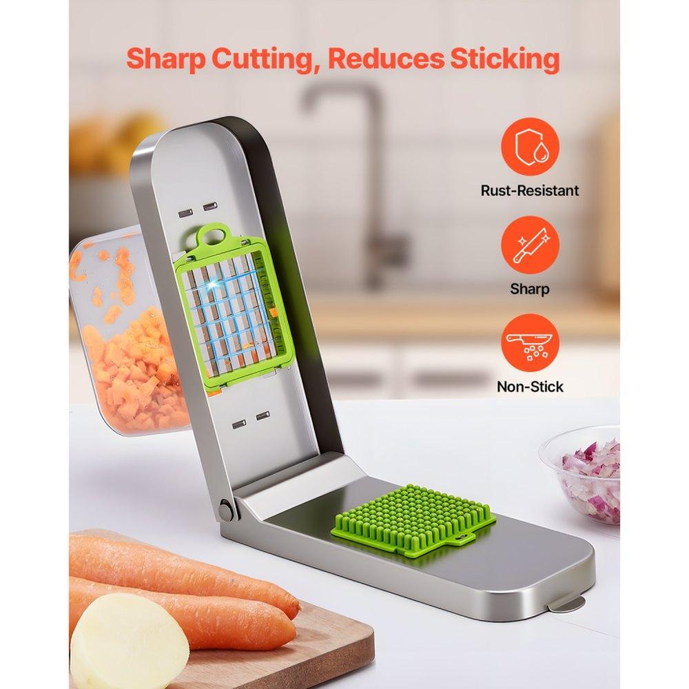 Vegetable Chopper Food Veggie Cutter 3 Stainless Onion Slicer with Container