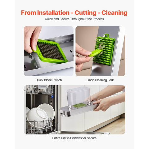 Vegetable Chopper Food Veggie Cutter 3 Stainless Onion Slicer with Container