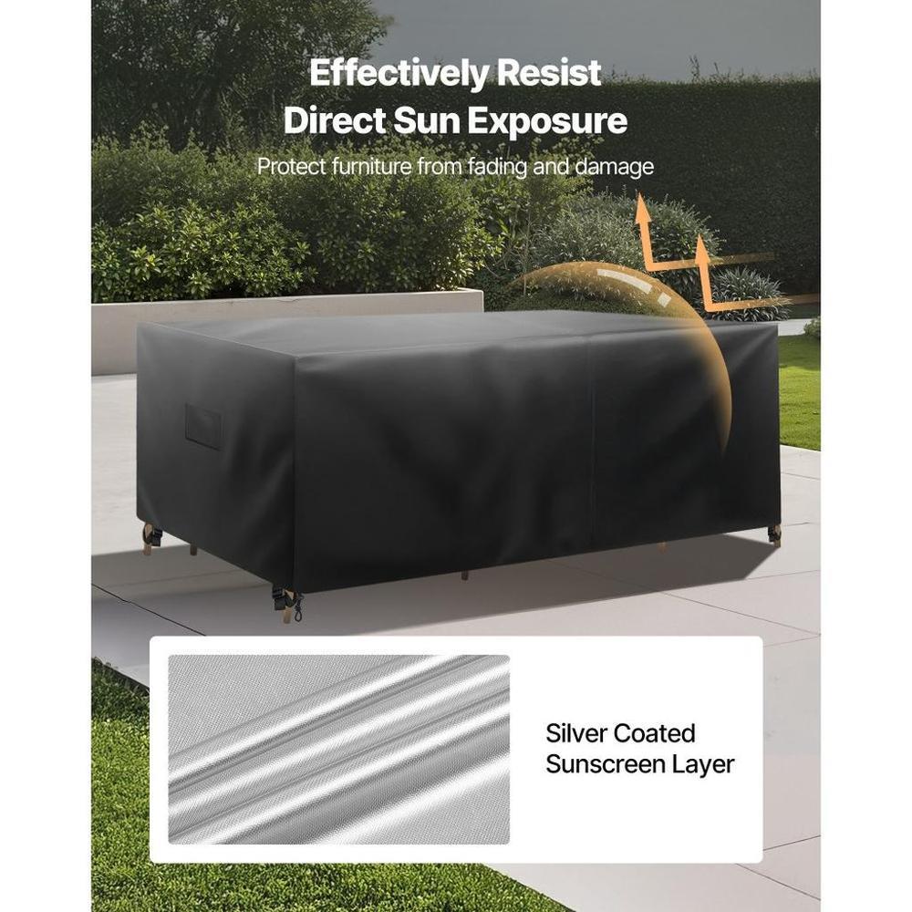 Patio Outdoor Furniture Cover 420D Waterproof Table Chairs Sofa 130"x84"