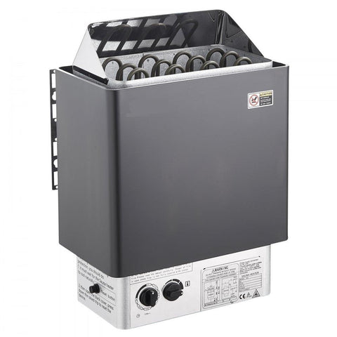 6KW 220V Electric Sauna Heater Stove with Built In Controls 3 Hour Timer Adjustable Temperature for 176 to 318 Cubic Feet Home Hotel Spa Use FCC Certified