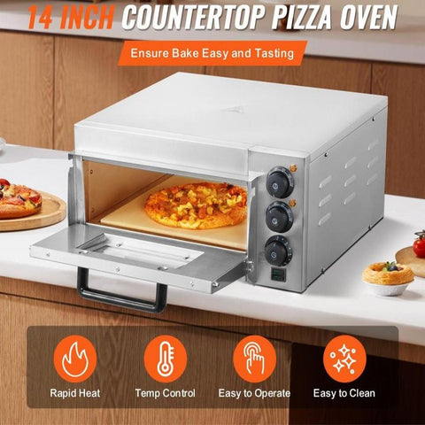 Commercial Countertop Pizza Oven Electric Pizza Oven for 14" Pizza Indoor