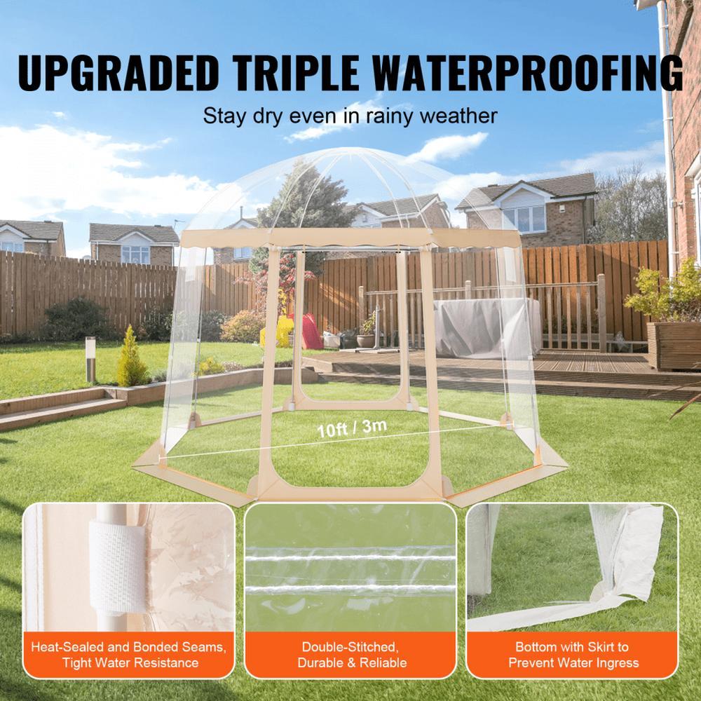 Sports Tent Instant Pop Up Shelter Weather Proof Clear Tent for 4 to 8 People