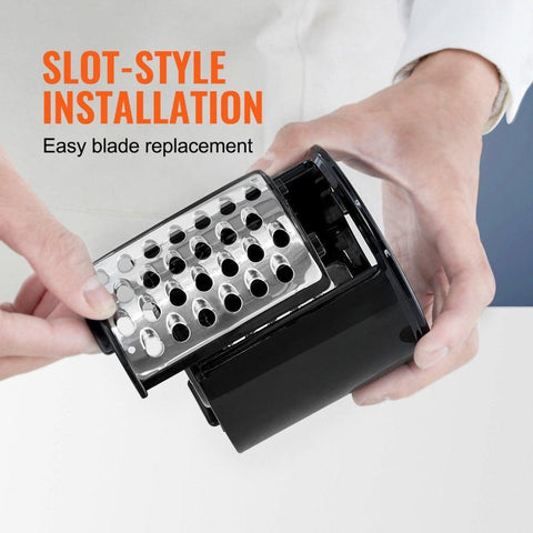 Electric Cheese Grater Salad Maker, 250W Salad Shooter, Electric Vegetable Slicer Shredder Chopper for Fruits with 5 Attachments, Stainless Steel Food Cutter for Vegetables, and Cheeses