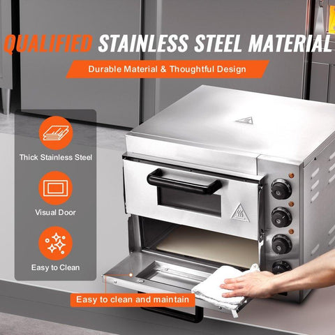 Commercial Countertop Pizza Oven Electric Pizza Oven for 14" Pizza Indoor