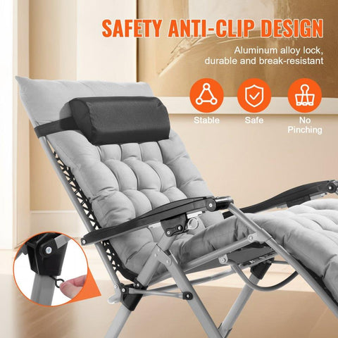 Zero Gravity Chair 33" Zero Gravity Recliner Lounge Chair Indoor & Outdoor