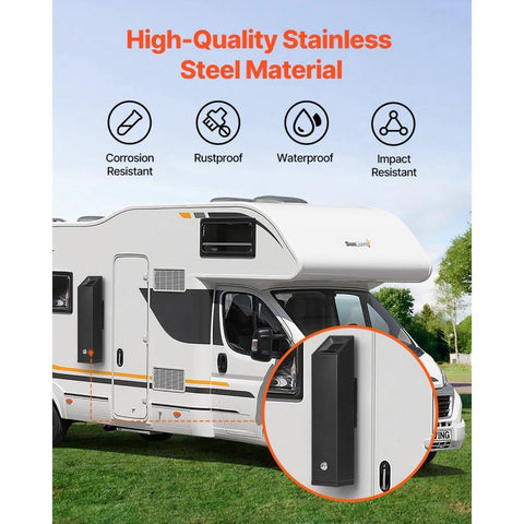 Wall Mounted Cigarette Ashtray Outdoor Cylinder Butt Receptacle Commercial Smokers Outpost Container for Patio Office Bar Black