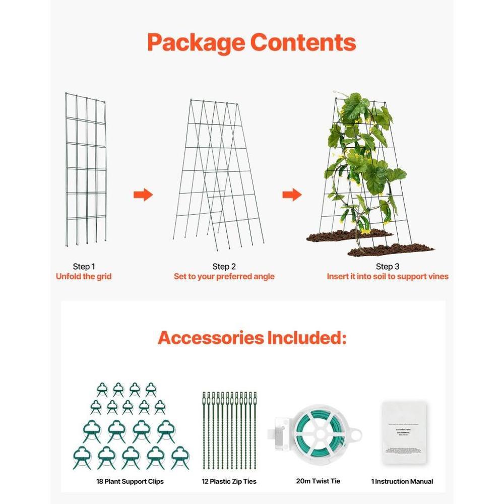 A-Frame Cucumber Trellis 39"  x 32" Foldable Metal Garden Trellis