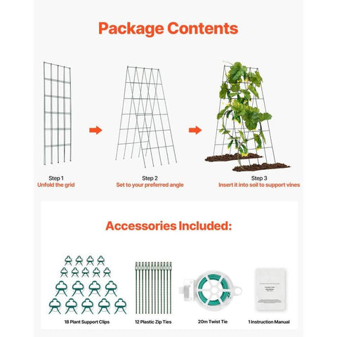 A-Frame Cucumber Trellis 39"  x 32" Foldable Metal Garden Trellis