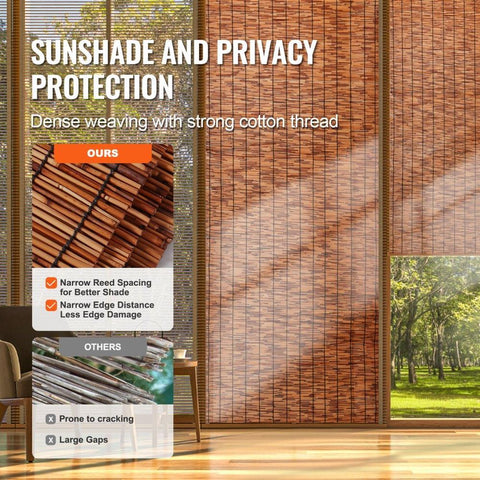 2-Pack Reed Fence Landscaping Privacy Blind Fencing Screen 16.4' x 4'