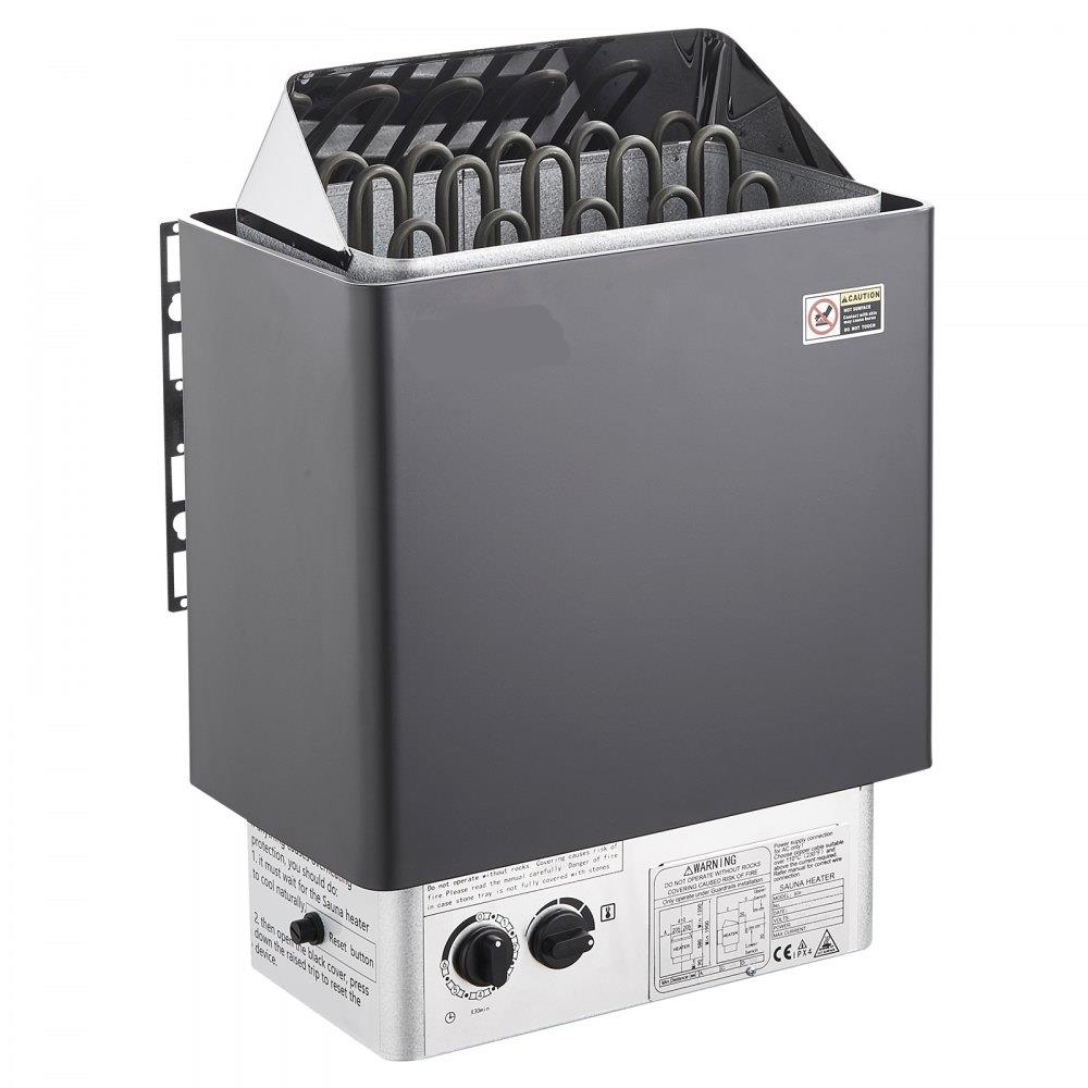 9KW Sauna Heater, Steam Bath Sauna Heater with Built-In Controls, Electric Sauna Stove, 3h Timer and Adjustable Temp for Max. 317-459 Cubic Feet, Home Hotel Spa Shower Use 220V, FCC Certification