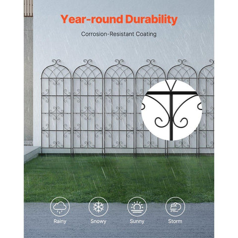 4 Packs Metal Garden Trellis for Climbing Plant Support 71x20 in Rustproof