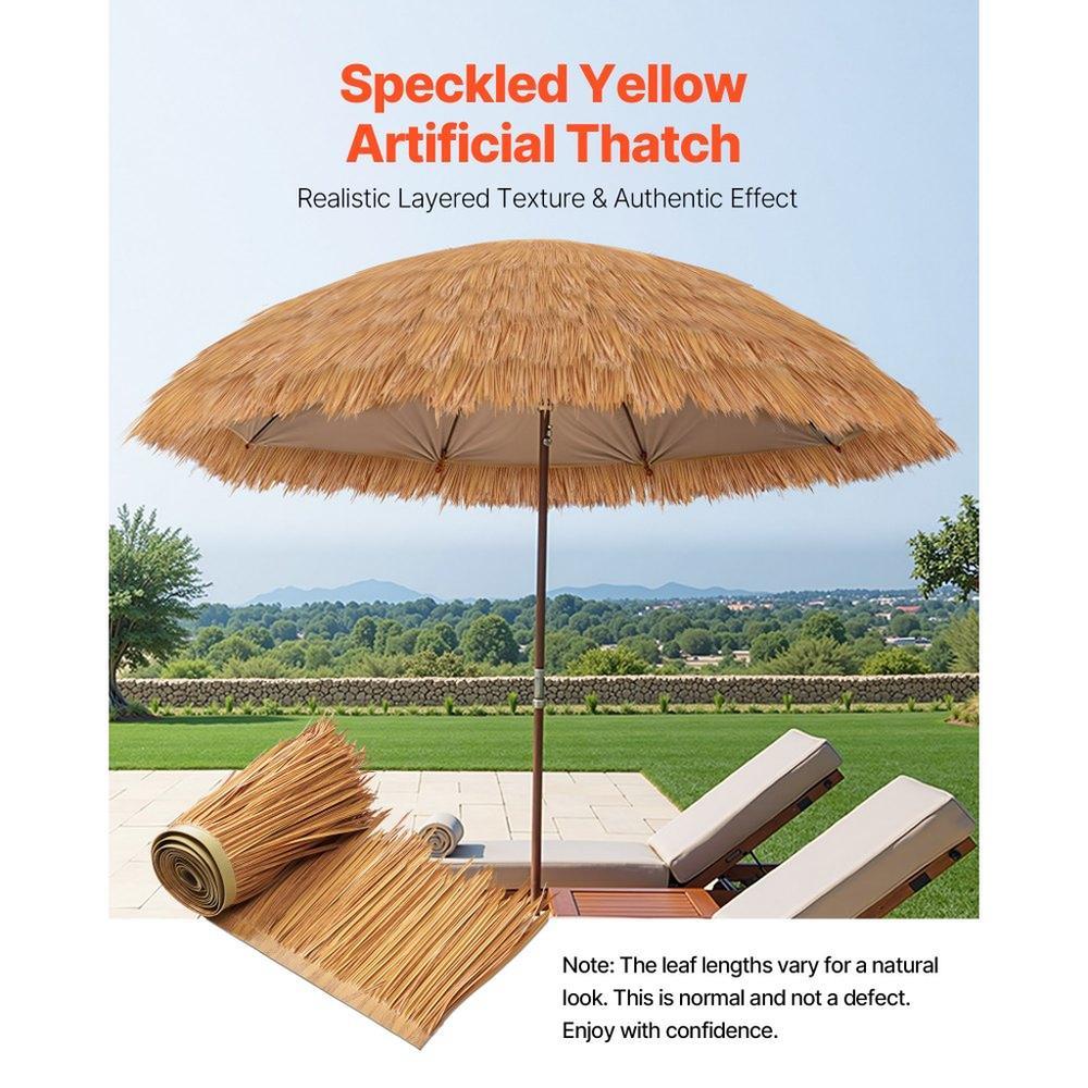 1.3x3.2 ft Artificial Thatch Roofing Mexican Style Tiki Hut Grass Skirt Roof