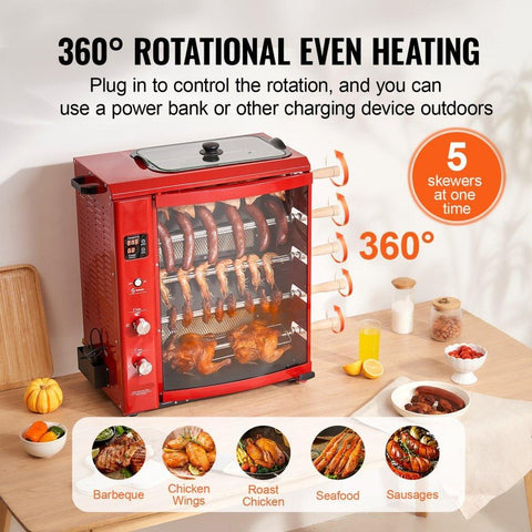 Stainless Steel Shawarma Grill Machine Electric/Gas Gyro Rotisserie Doner