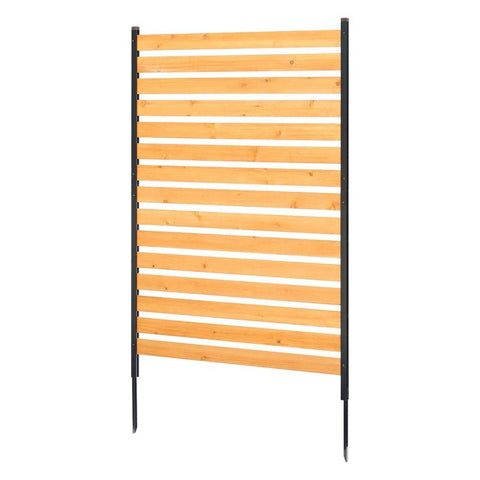Wood Privacy Fence One Panel Slatted Air Conditioner Cover 39 inch Wide x 61 inch Long
