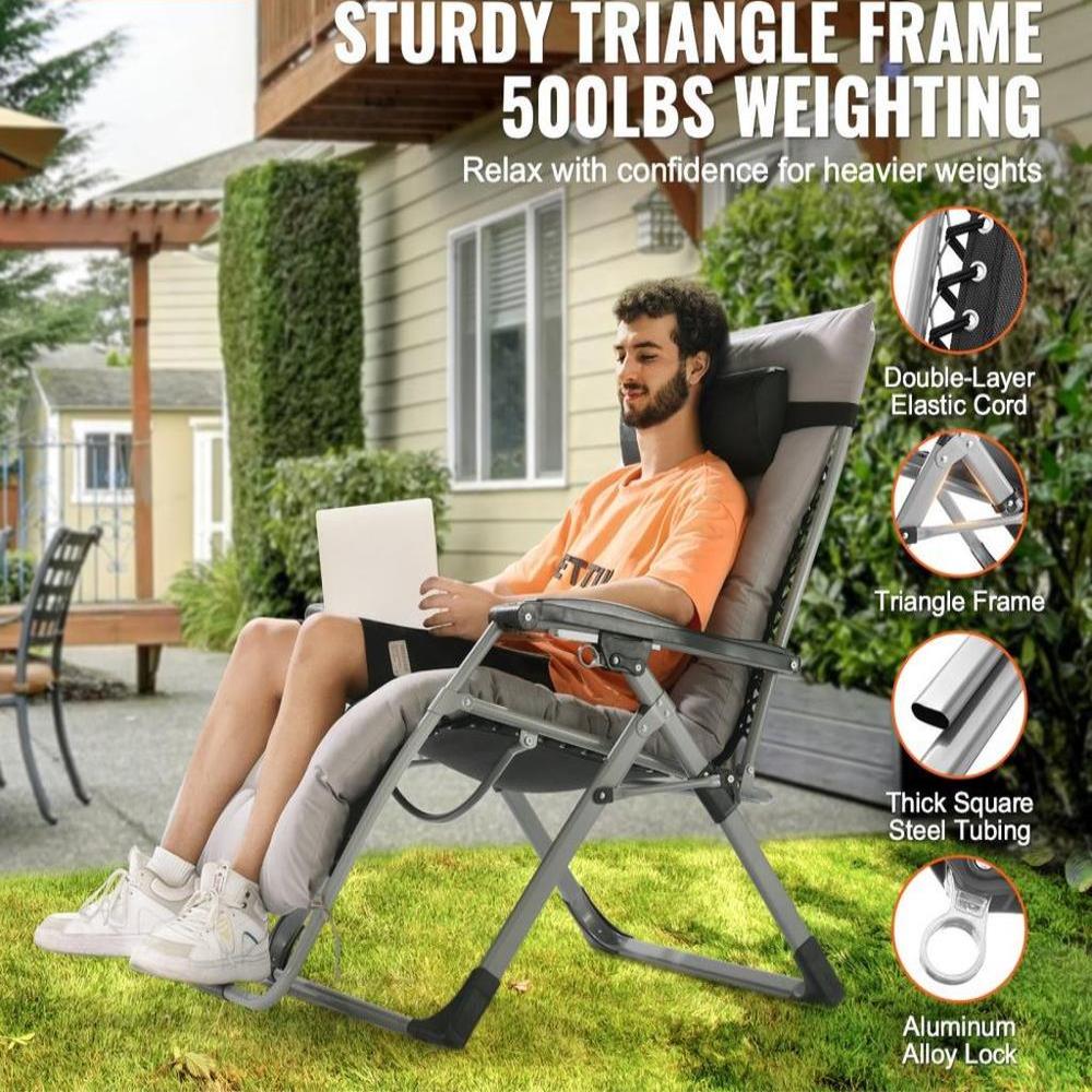 Zero Gravity Chair 33" Zero Gravity Recliner Lounge Chair Indoor & Outdoor