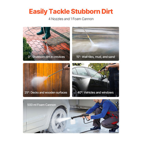 Electric Pressure Washer Max 4200 PSI 2.8 GPM with Nozzles and Foam Cannon