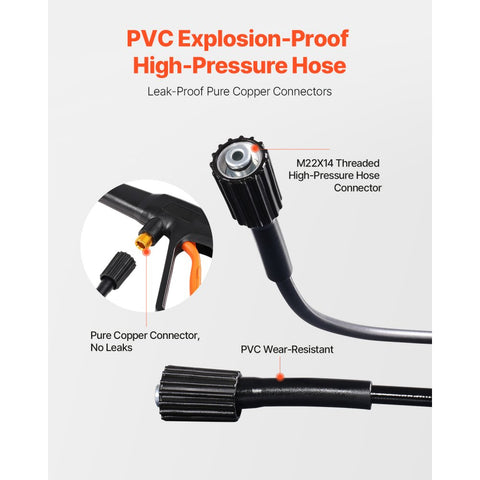Electric Pressure Washer 4500 PSI 32 GPM with Nozzles and Foam Cannon