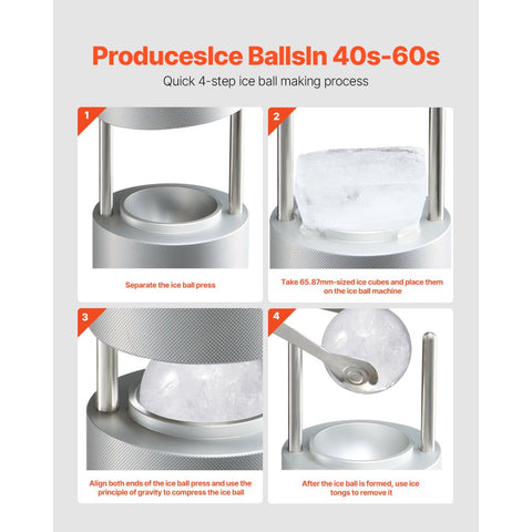 Ice Ball Presser Ice Ball Maker 2.1"/53mm Ice Ball Presser Set
