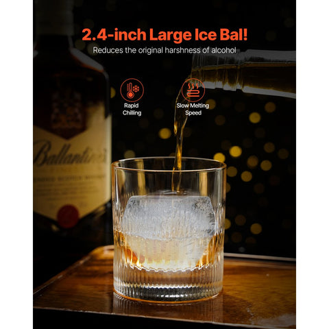 Ice Diamond Press Ice Ball Maker 2.4 Inch Diamond Ice Press Kit