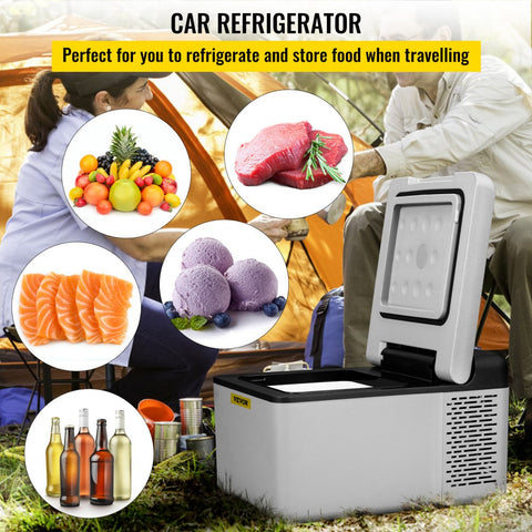 12V Refrigerator 10 Quart (-4℉~68℉) with APP Control Car Compressor Refrigerator Cooler 12V/24V DC and 110-220V AC