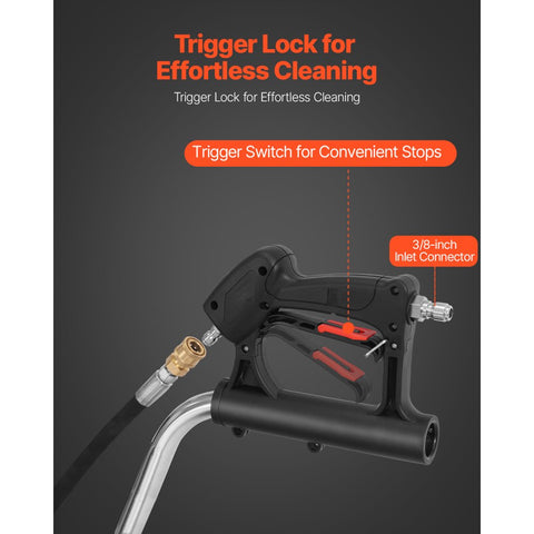 Pressure Washer Surface Cleaner 21in 4 Wheels Dual Handle Max 4000 PSI