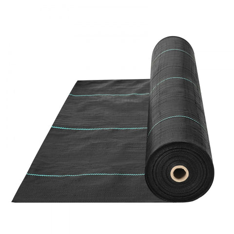 5FTx250FT Premium Heavy Duty Weed Barrier Landscape Fabric, 5OZ Under Gravel Woven Geotextile, High Permeability Weed Blocking Mat